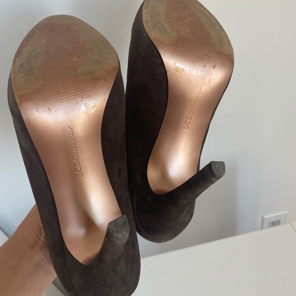 Bcbgeneration Dark Brown Suede Platform Booties - image 7